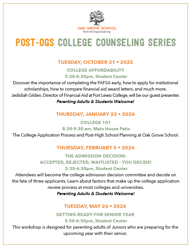 College Counseling Series 2025-26