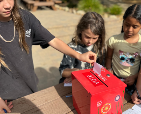 Students vote during Day of Reading