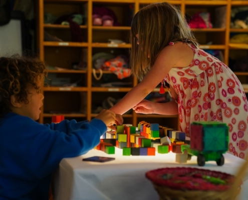 Kindergarten students explore